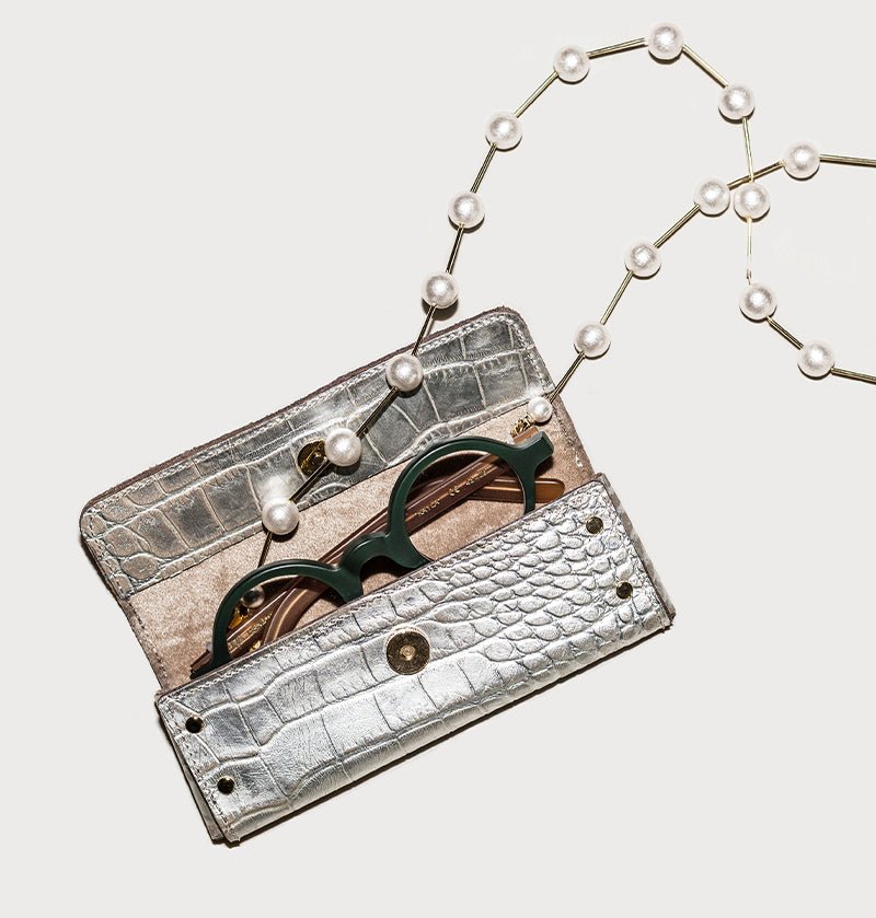 Pen & Eyeglass Case(Croco embossed) - Coquette Online Shop