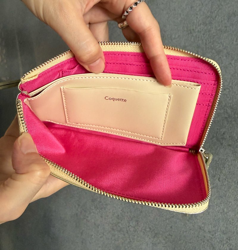 L Zip Wallet | 「眩（Gen）」華やかな輝きを纏ったコンパクト長財布 - Coquette Online Shop