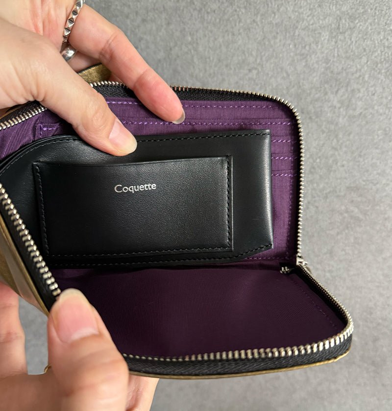 L Zip Wallet | 「霧（Kiri）」夜霧のようなグラデーションのコンパクト長財布 - Coquette Online Shop
