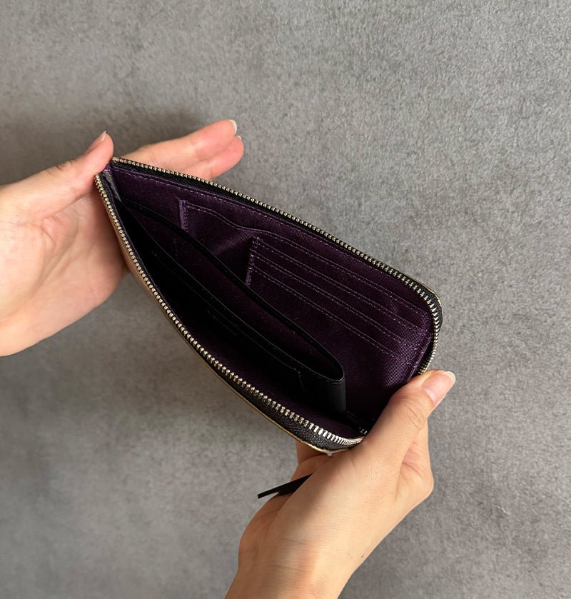 L Zip Wallet | 「霧（Kiri）」夜霧のようなグラデーションのコンパクト長財布 - Coquette Online Shop