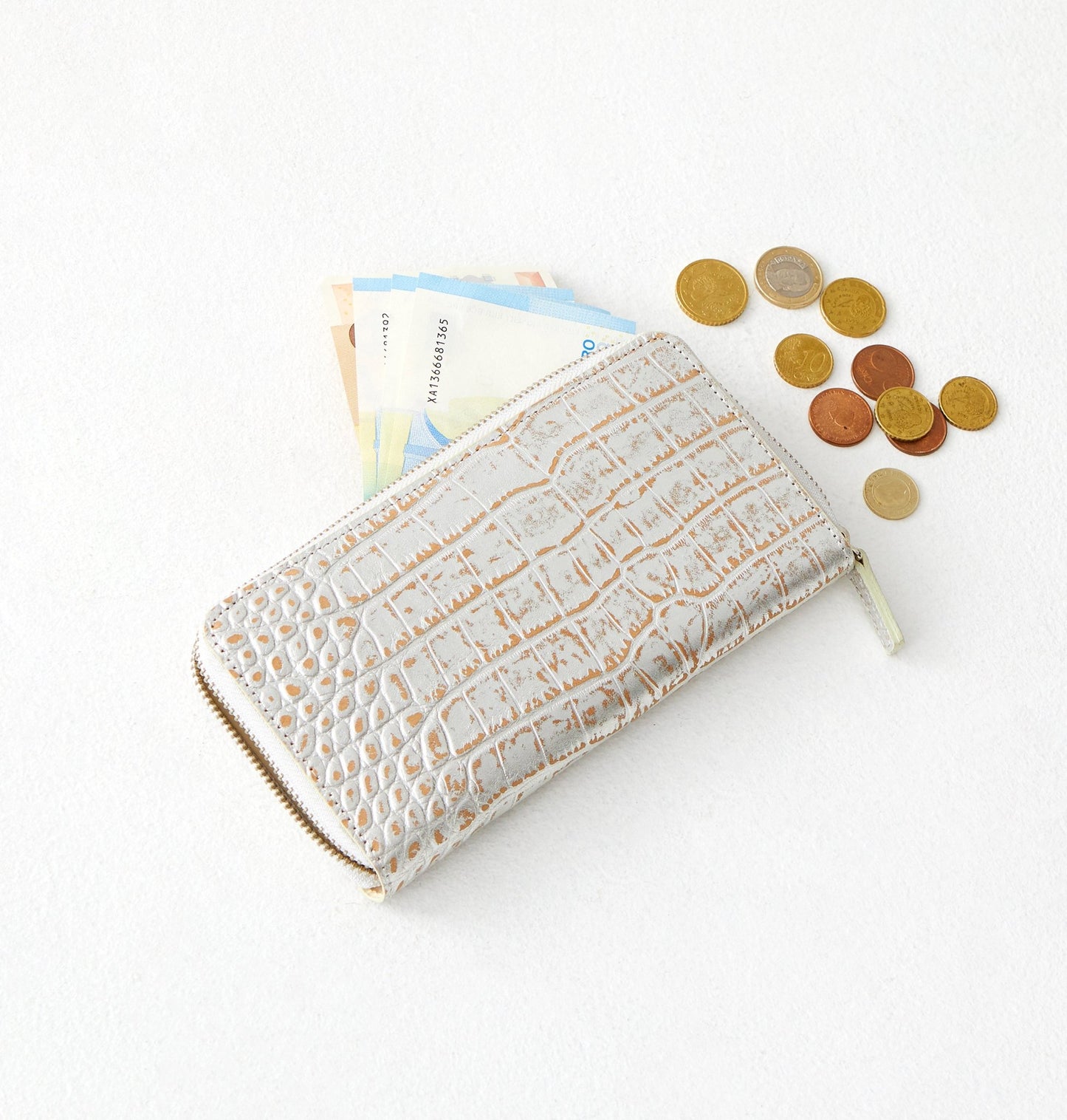 Round Zip (Croco Embossed) - Coquette Online Shop