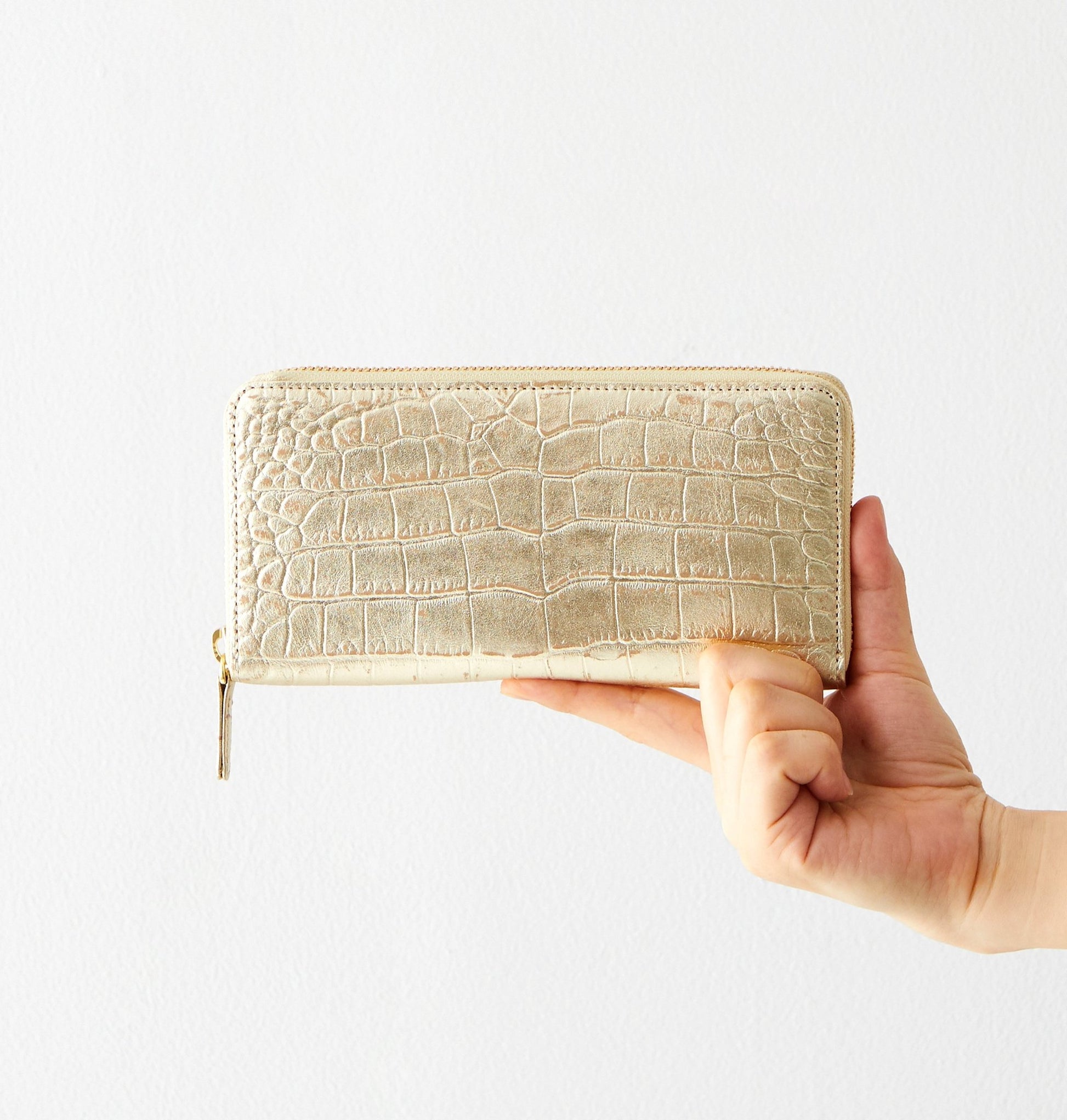 Round Zip (Croco Embossed) - Coquette Online Shop