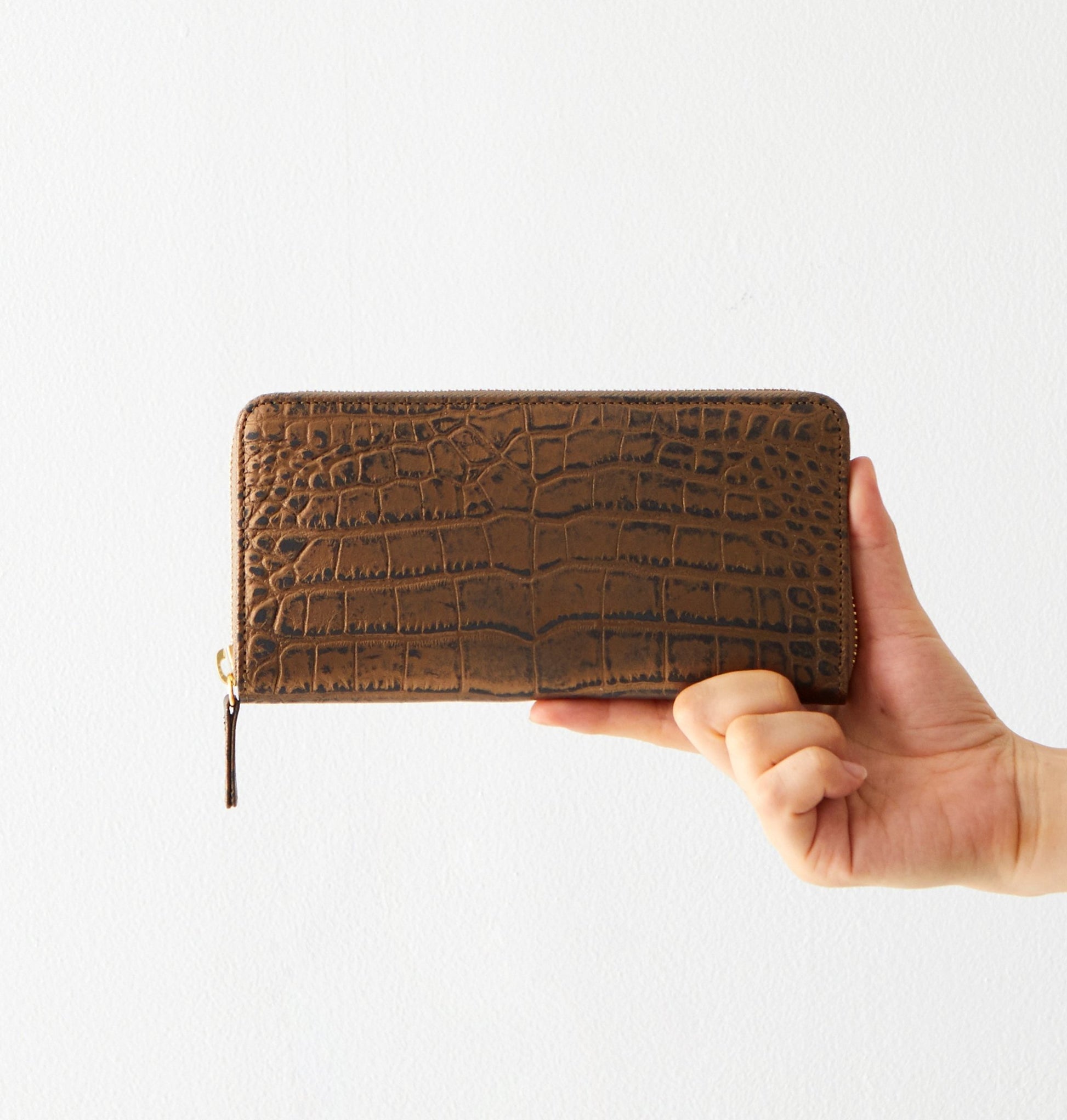Round Zip (Croco Embossed) - Coquette Online Shop